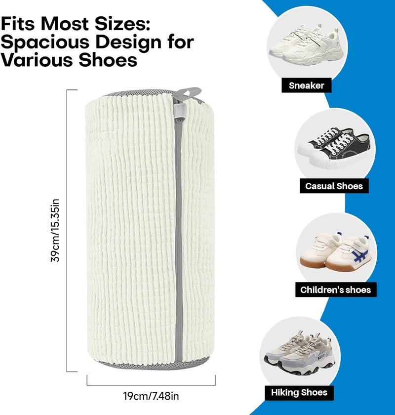 NMQHPA Shoe Washing Machine Bag: Laundry Shoe Bag for Washer and Dryer - 2pc Reusable Shoe Cleaning Bag for Sneaker Tennis Shoes Unstain Cleaner Kit(2 Pcs) - Image 4
